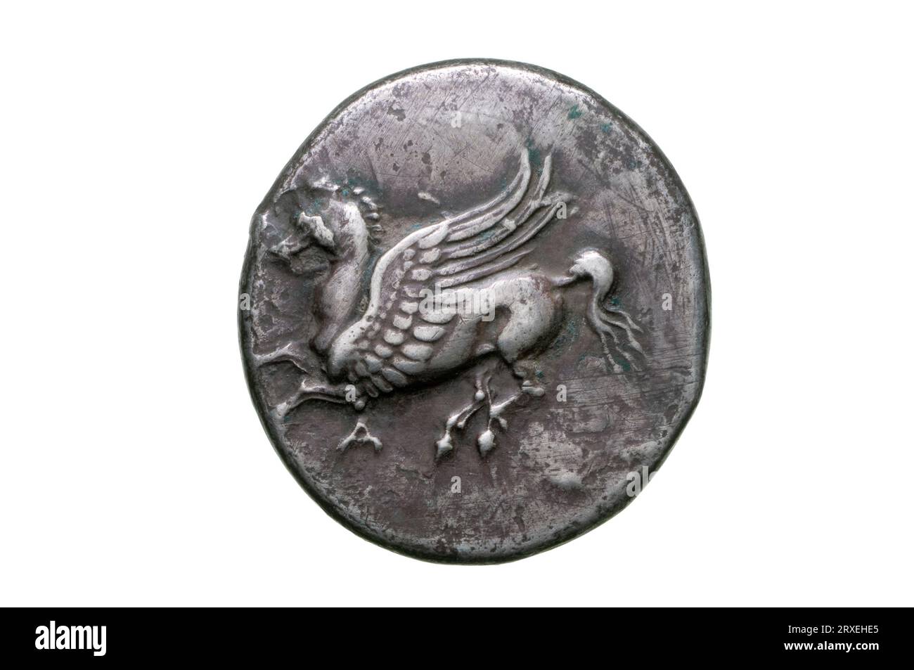 Ancient Greek Silver Stater Coin Stock Photo