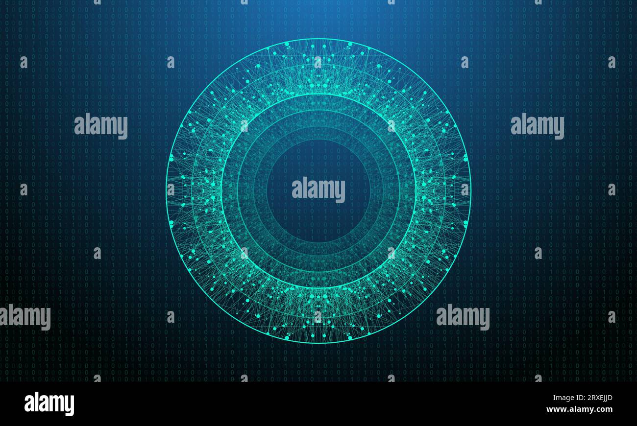 Quantum computing concept. Deep learning artificial intelligence. Big ... image.