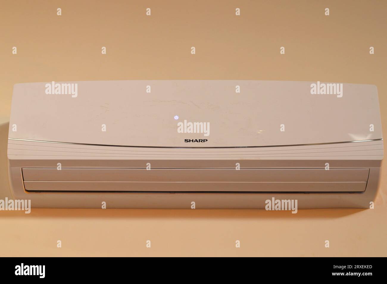 Cairo, Egypt, September 17 2023 Sharp air conditioner fan for cooling