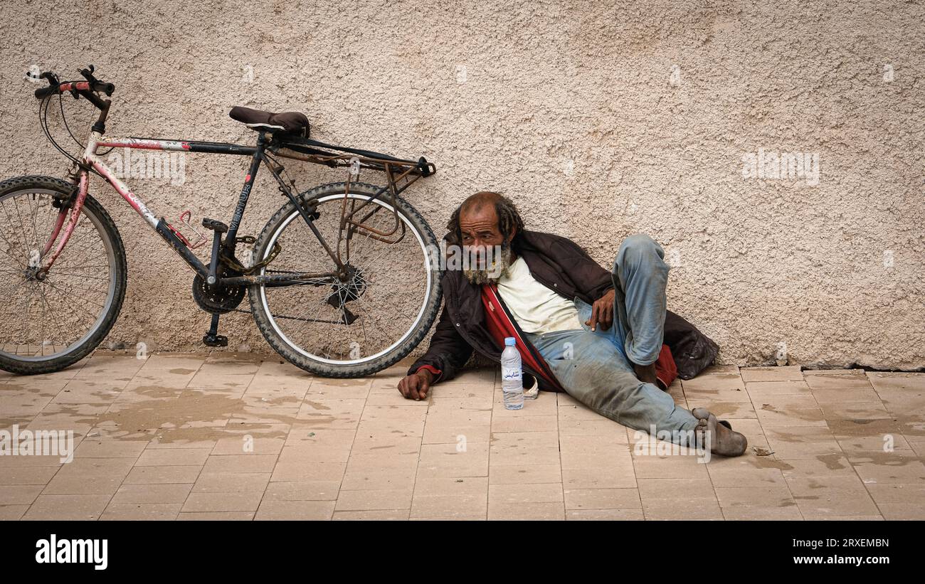 Homeless in Morocco Stock Photo