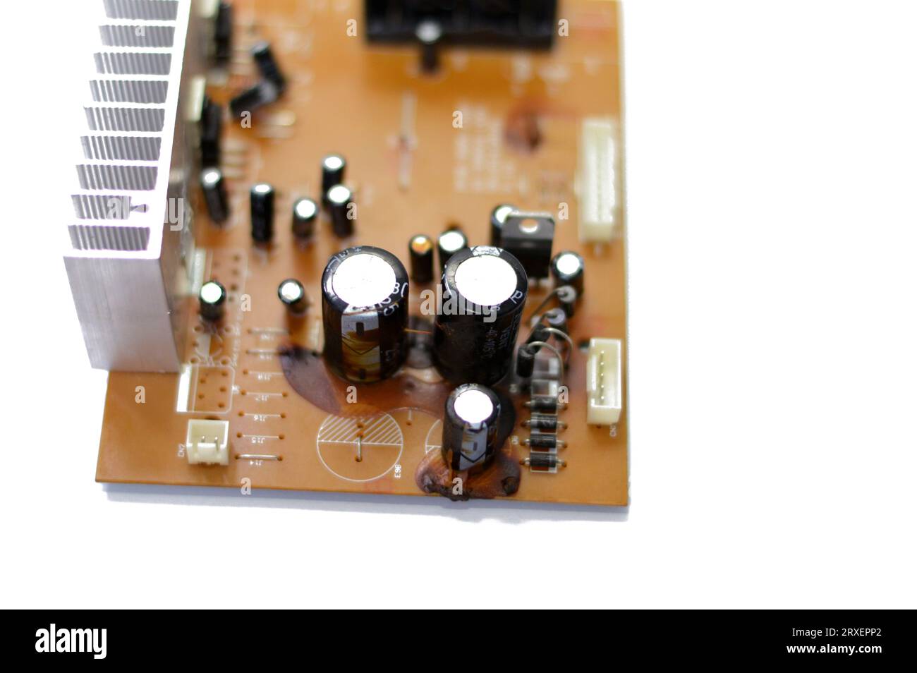 Cairo, Egypt, September 19 2023 Electronic board of a car subwoofer