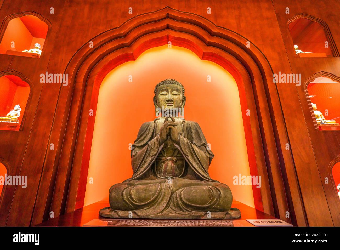 Beijing China, February 16, 2023 Ming Dynasty Dayi Tathagata Bronze