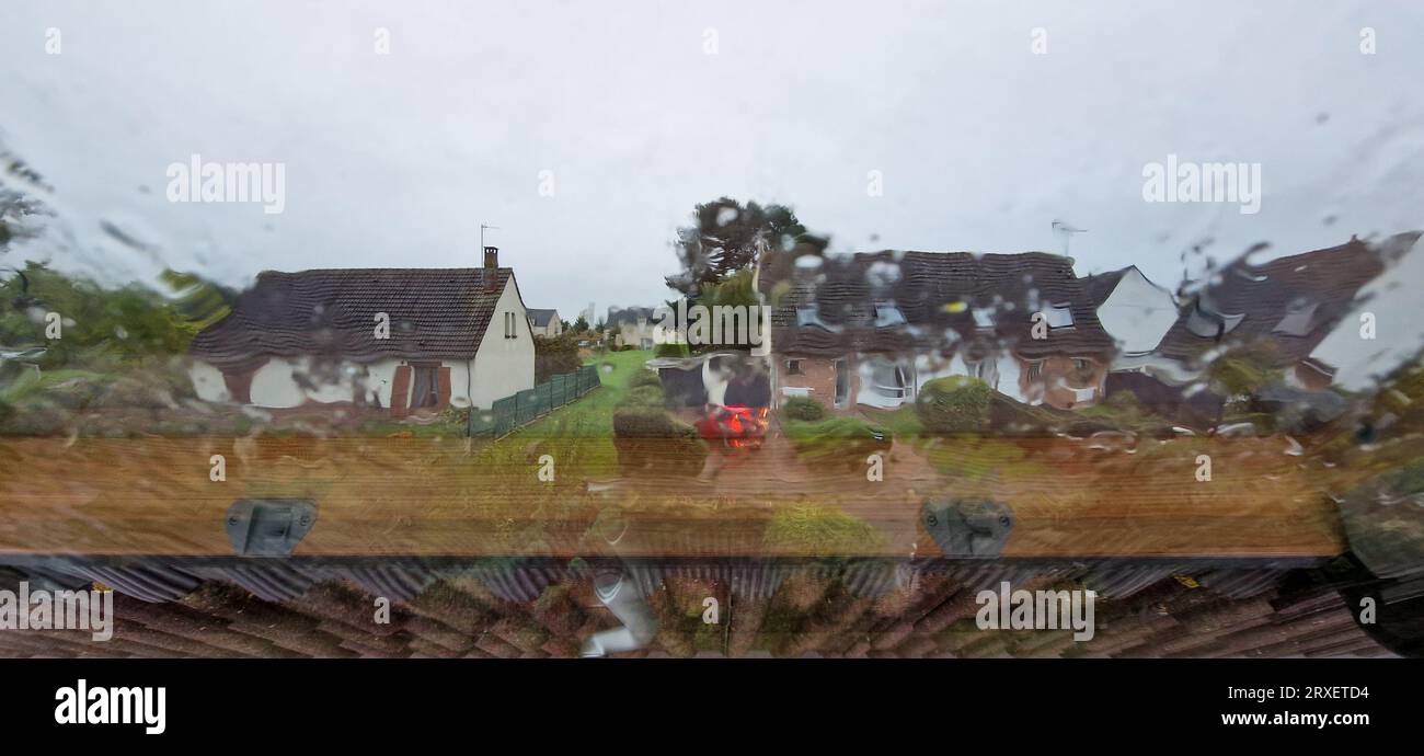 Allotment under a rainy weather, Abbeville, Somme, HautsdeFrance