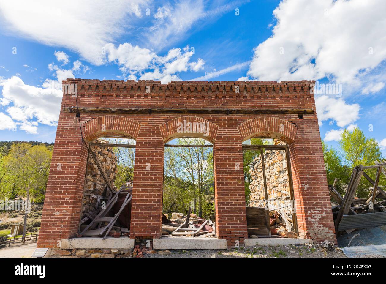 Building in Belmont, ghost town in Nye County, Nevada, USA Stock Photo