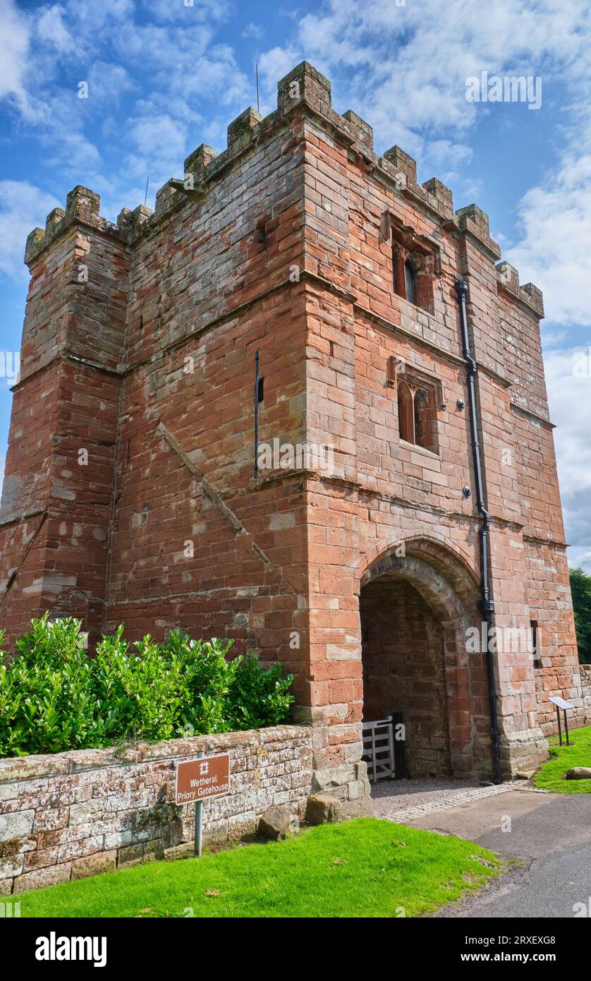 Wetheral Priory Gatehouse, Wetheral, near Carlisle, Cumbria Stock Photo