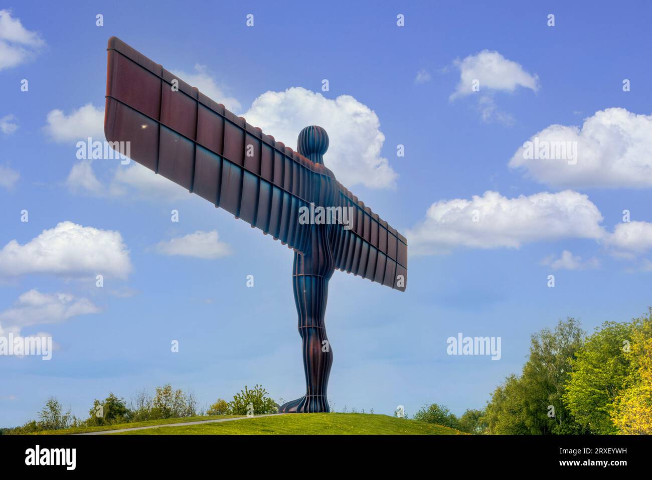 The largest Angel sculpture of the world: Angel of the North in Tyne and Wear, England, United Kingdom Stock Photo
