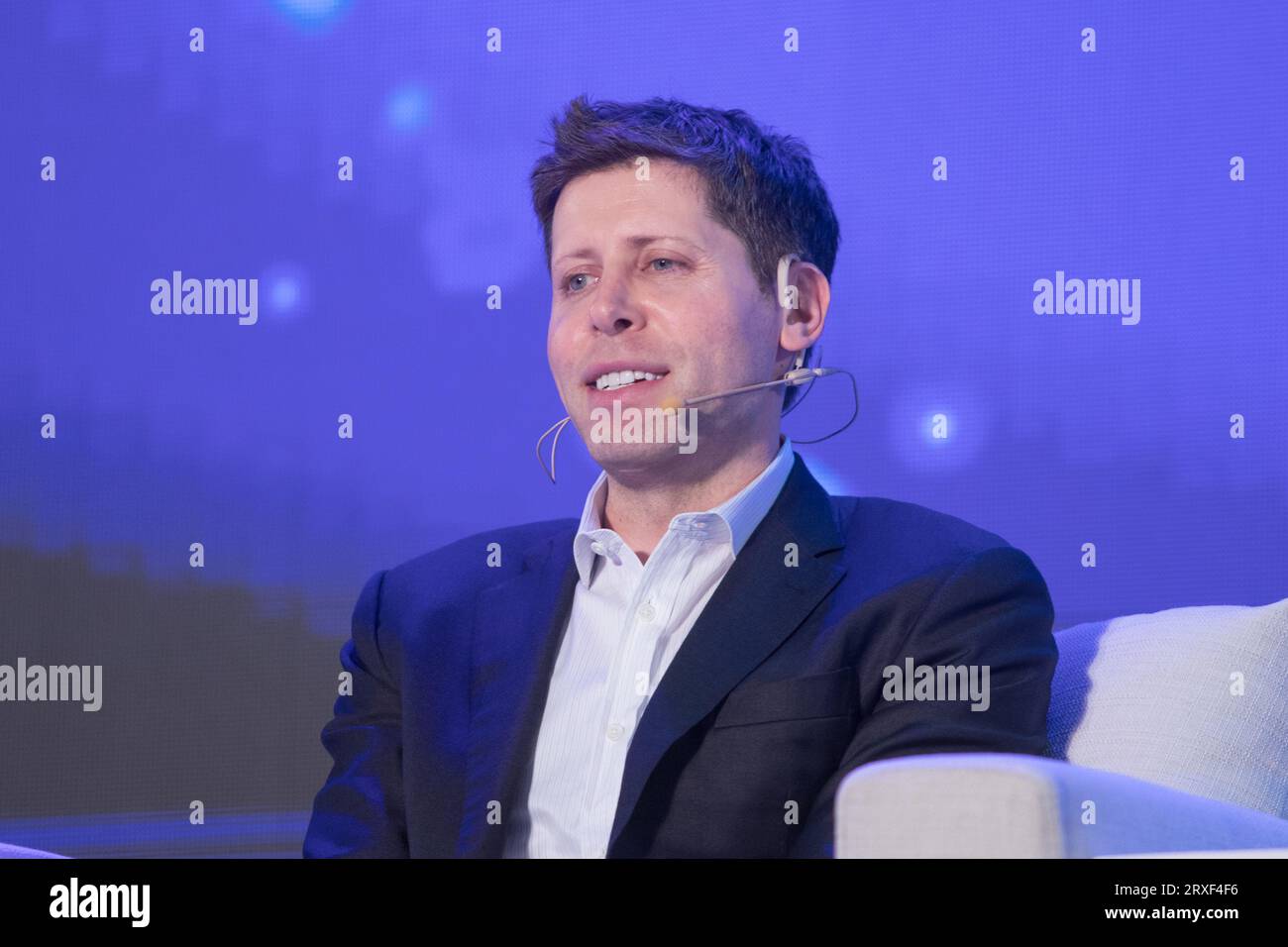 OpenAI CEO Sam Altman attends the artificial intelligence(AI)   Revolution Forum  in Taipei on September 25, 2023. Stock Photo