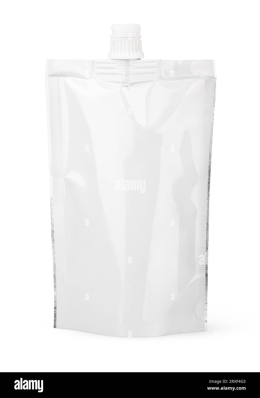 Blank spout pouch with cap or doy pack isolated on white with clipping path Stock Photo