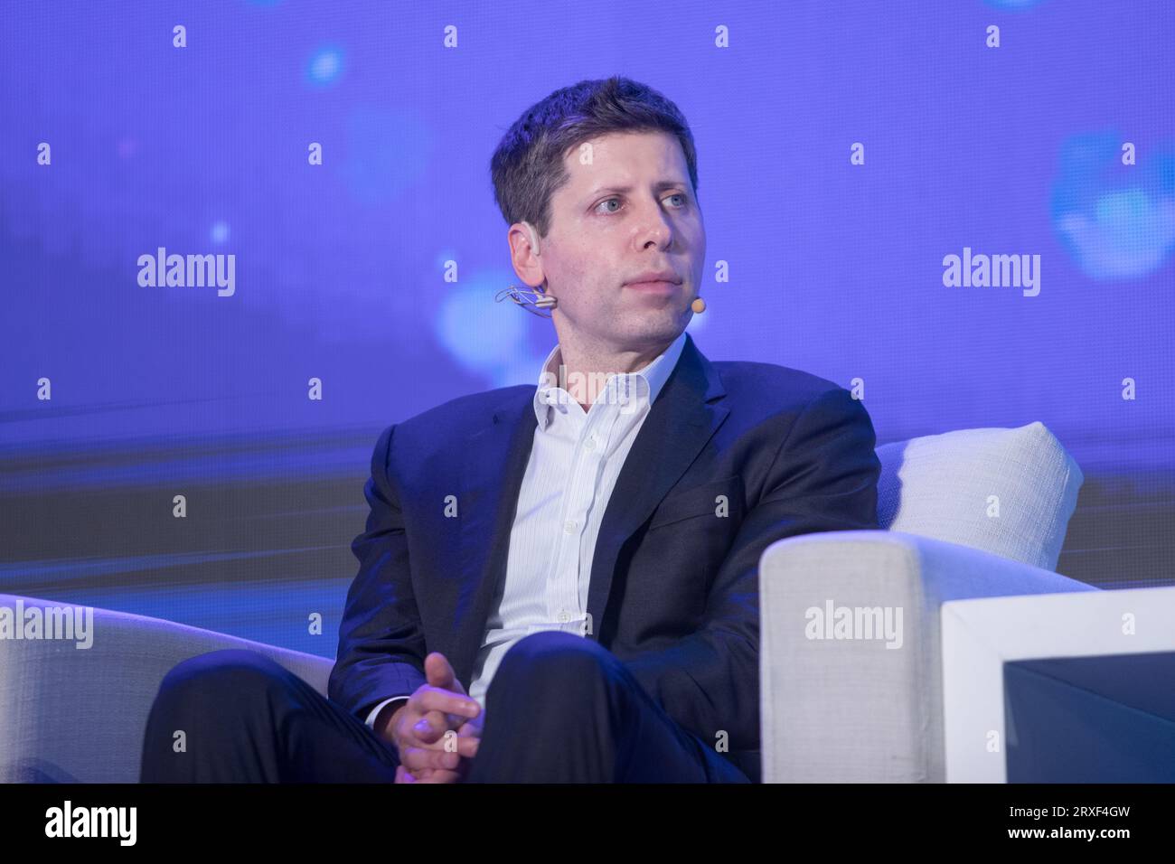 OpenAI CEO Sam Altman attends the artificial intelligence(AI)   Revolution Forum  in Taipei on September 25, 2023. Stock Photo