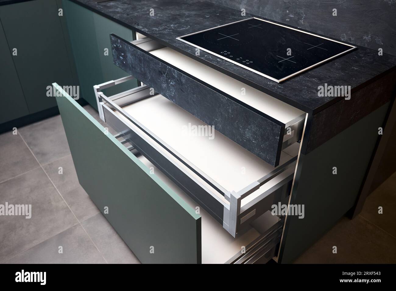 Induction cooker black tempered glass hob aspirating induction hob on