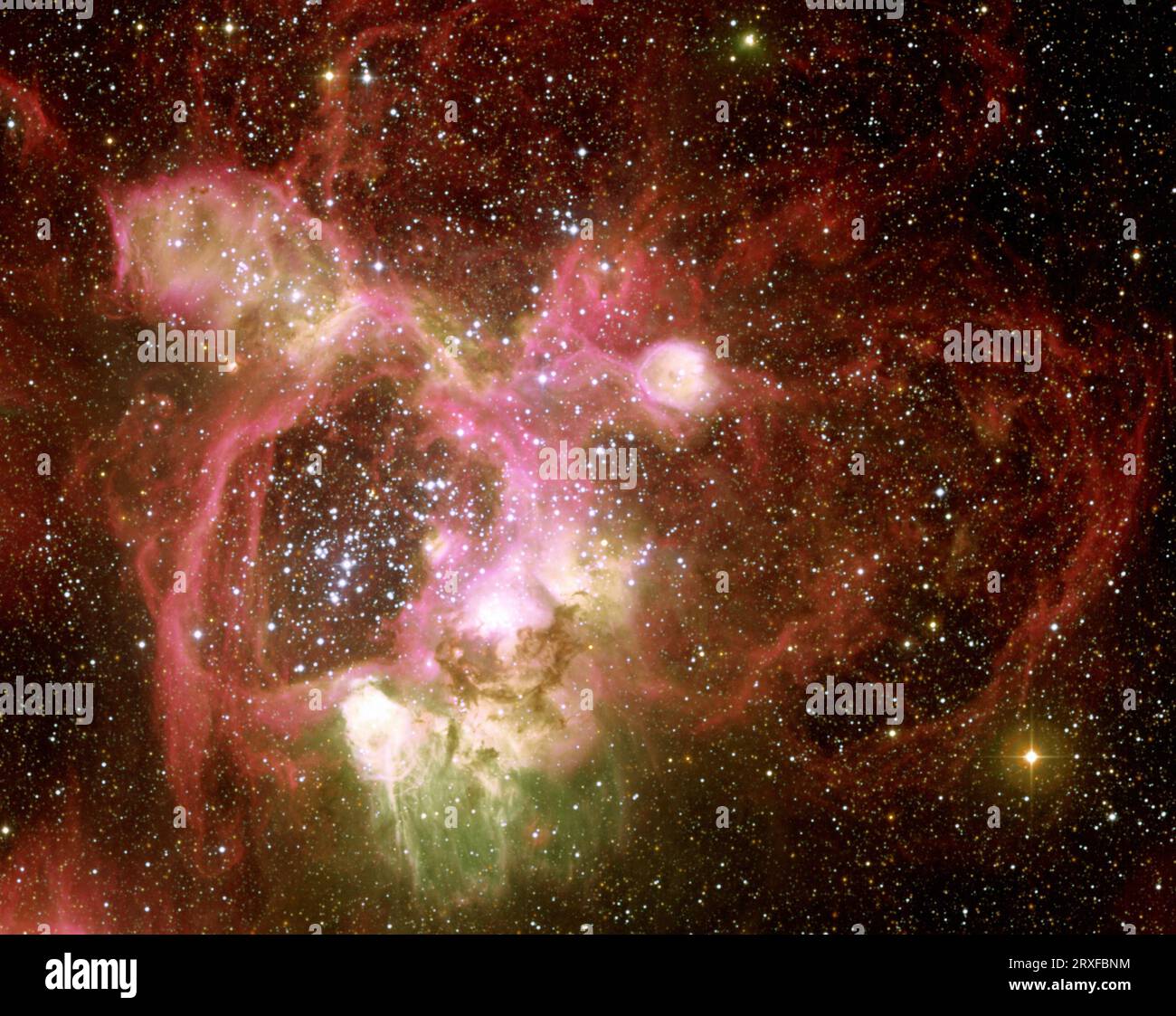 N44 Galaxy in the Large Magellanic Cloud Stock Photo - Alamy