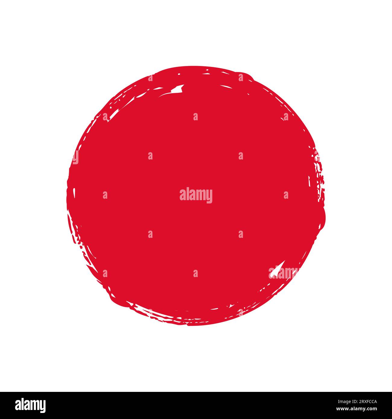 Hand painted ink circle isolated on white background Stock Vector