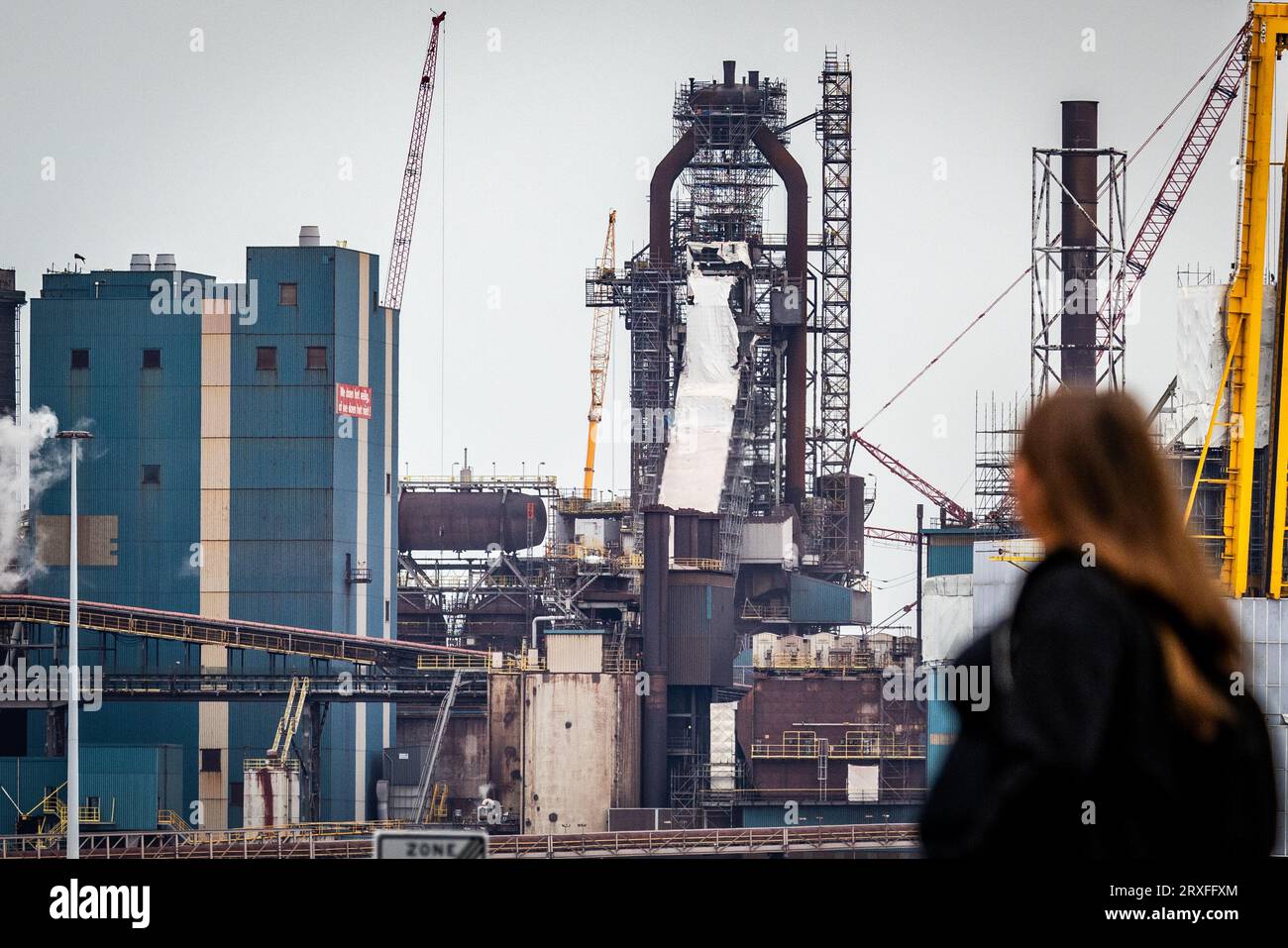 IJMUIDEN - The steel factory Tata Steel IJmuiden. ANP JEFFREY GROENEWEG  netherlands out - belgium