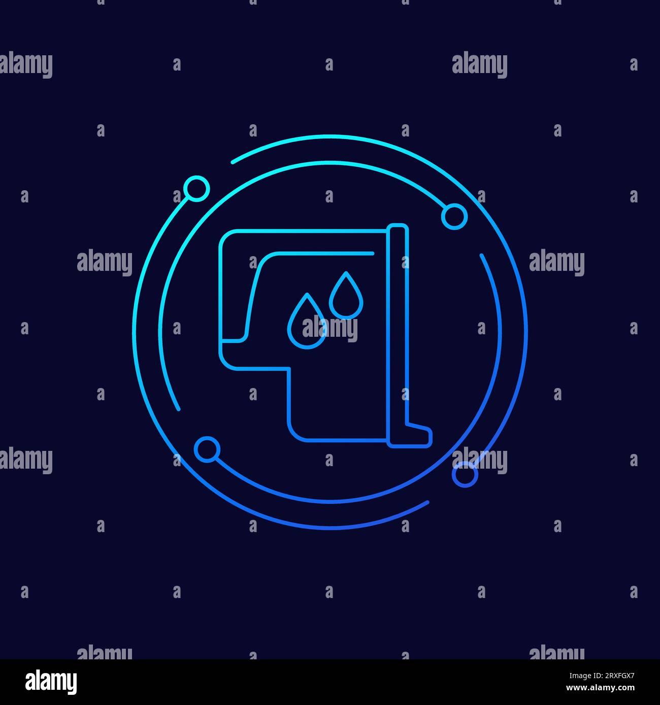 printer cartridge icon, linear design Stock Vector