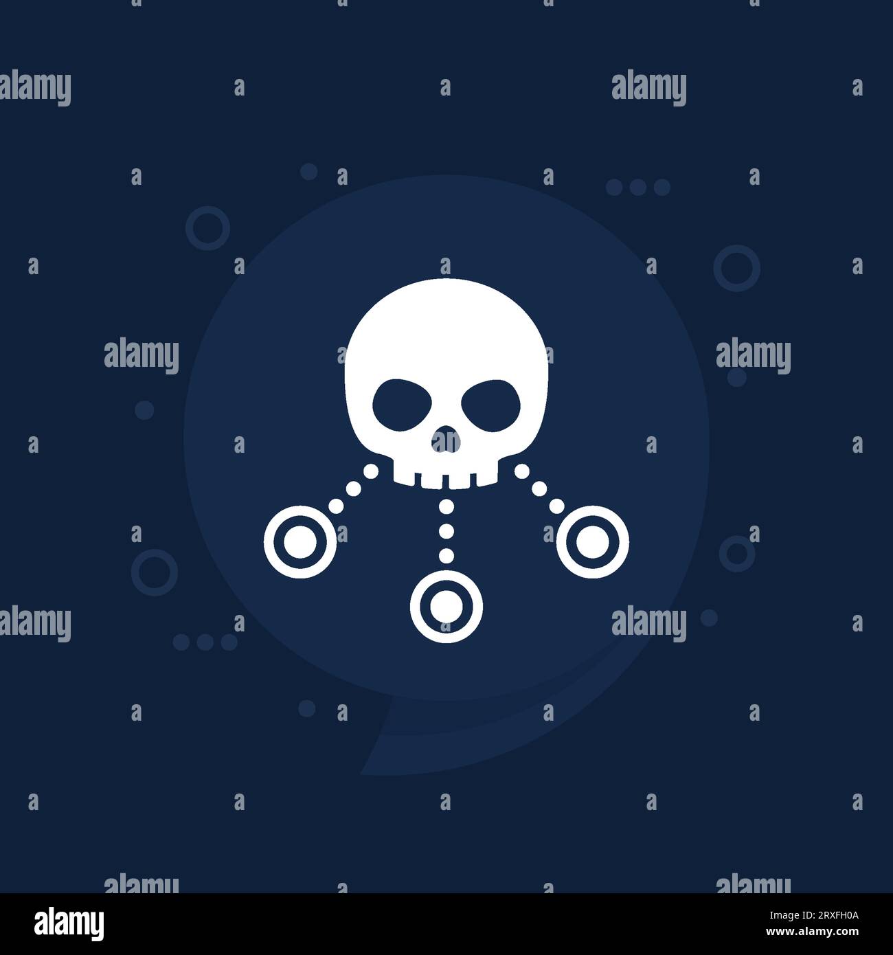 Computer virus vector skull Stock Vector Images - Alamy