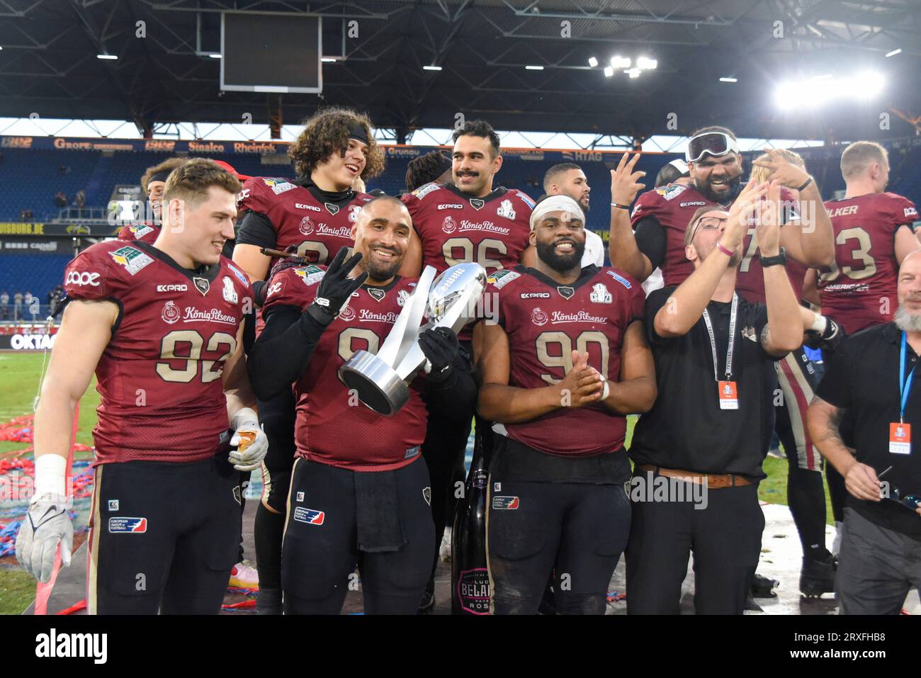 Rhein Fire Siegesfeier, ELF, Championship Game 2023, Rhein Fire gegen