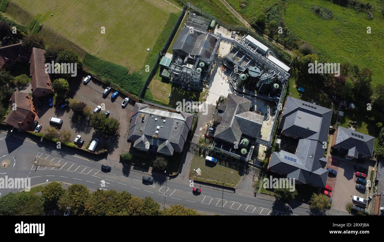 Aerial photo Amersham Tesco Supermarket. Buckinghamshire. UK