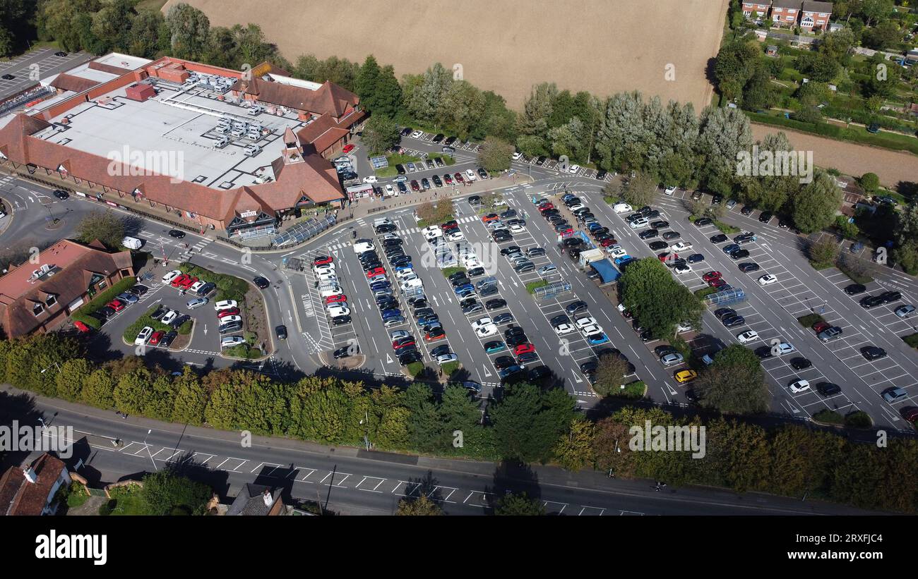 Aerial photo Amersham Tesco Supermarket. Buckinghamshire. UK