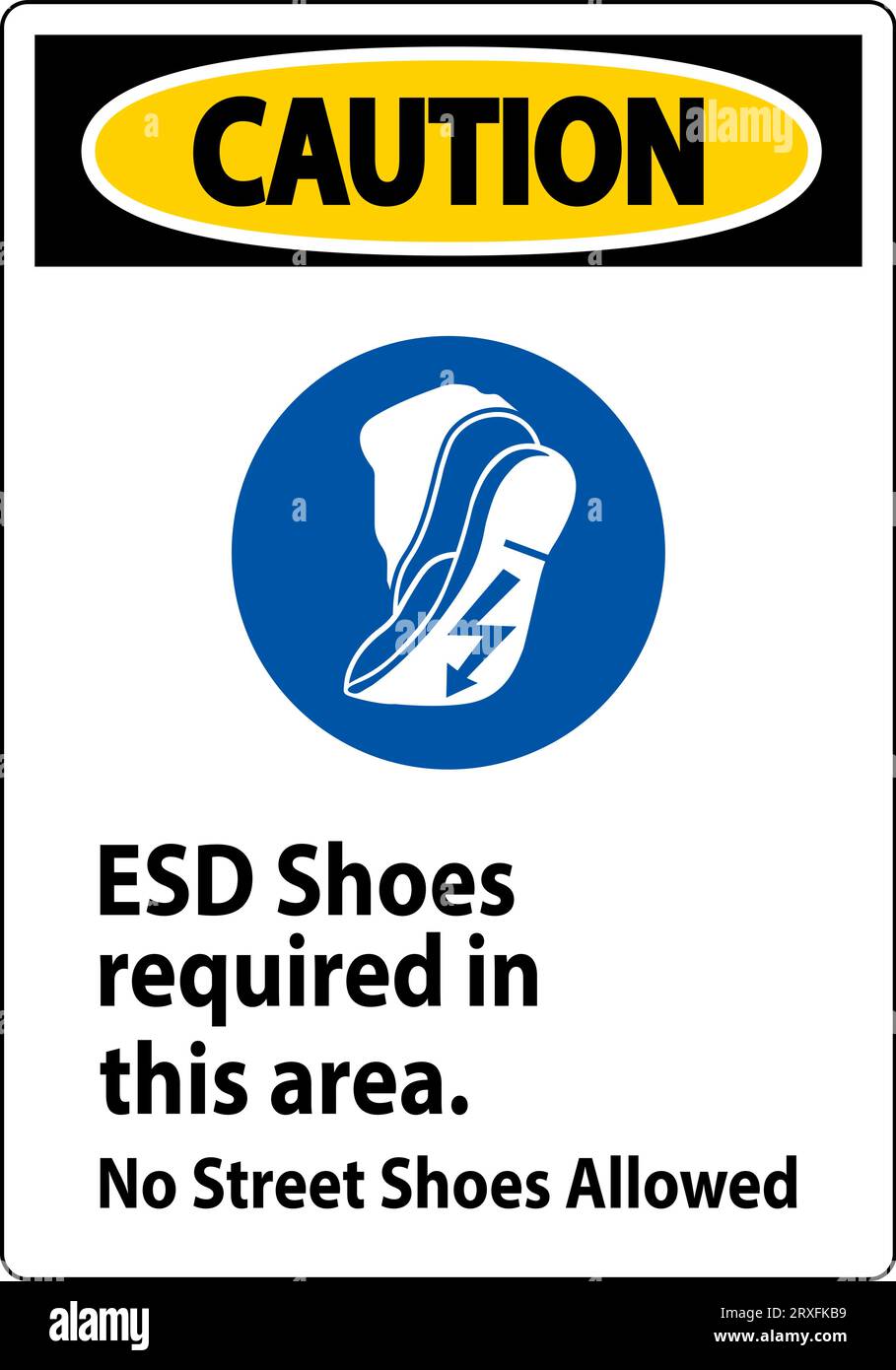 Danger sign no street shoes hi-res stock photography and images - Alamy