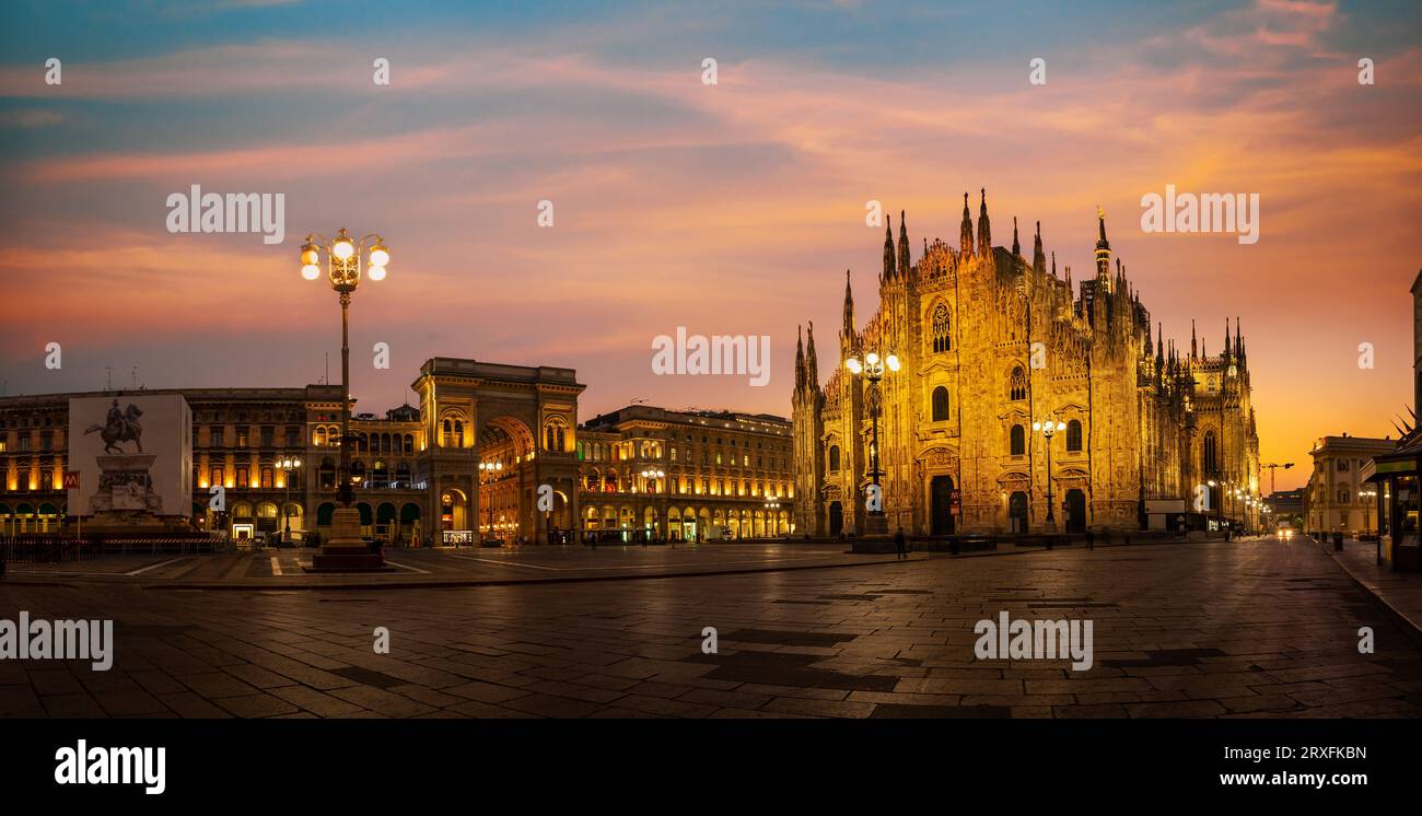 Sunset milano hi-res stock photography and images - Alamy