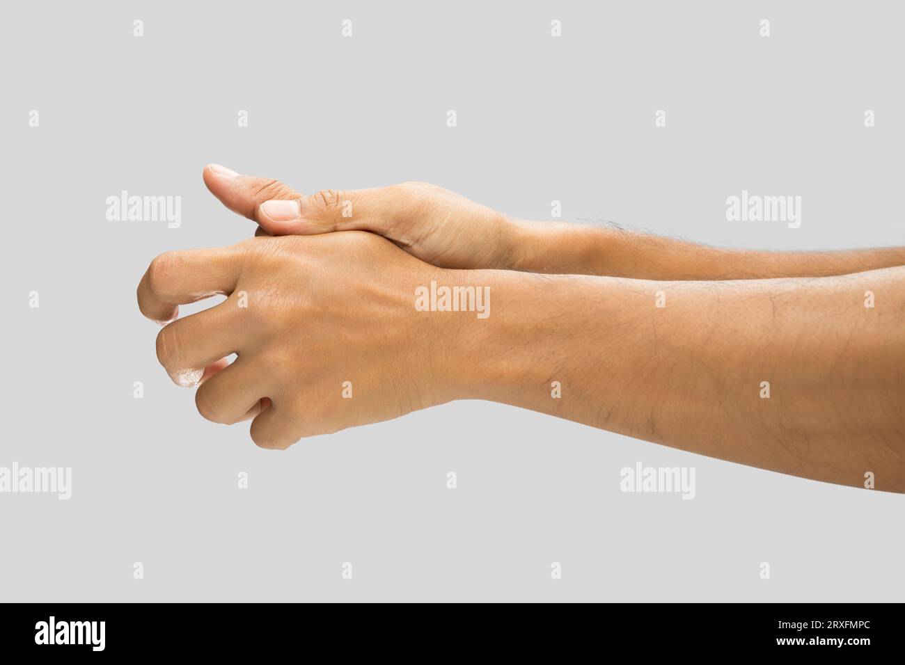 Arthritis of the finger and thumb joint Stock Photo Alamy