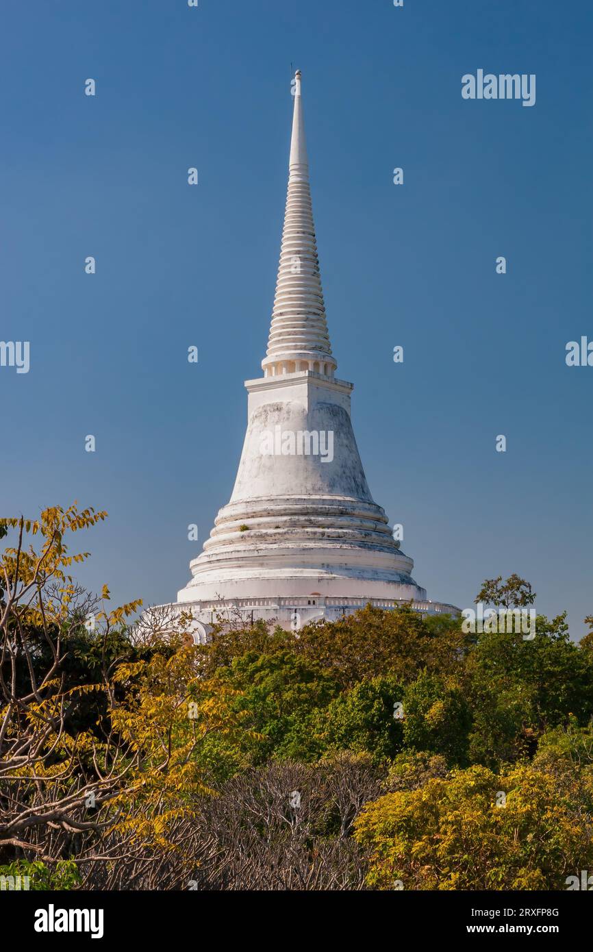 Phra That Chom Phet stupa in Phra Nakhon Khiri historical park in Phetchaburi, Thailand. Stock Photo