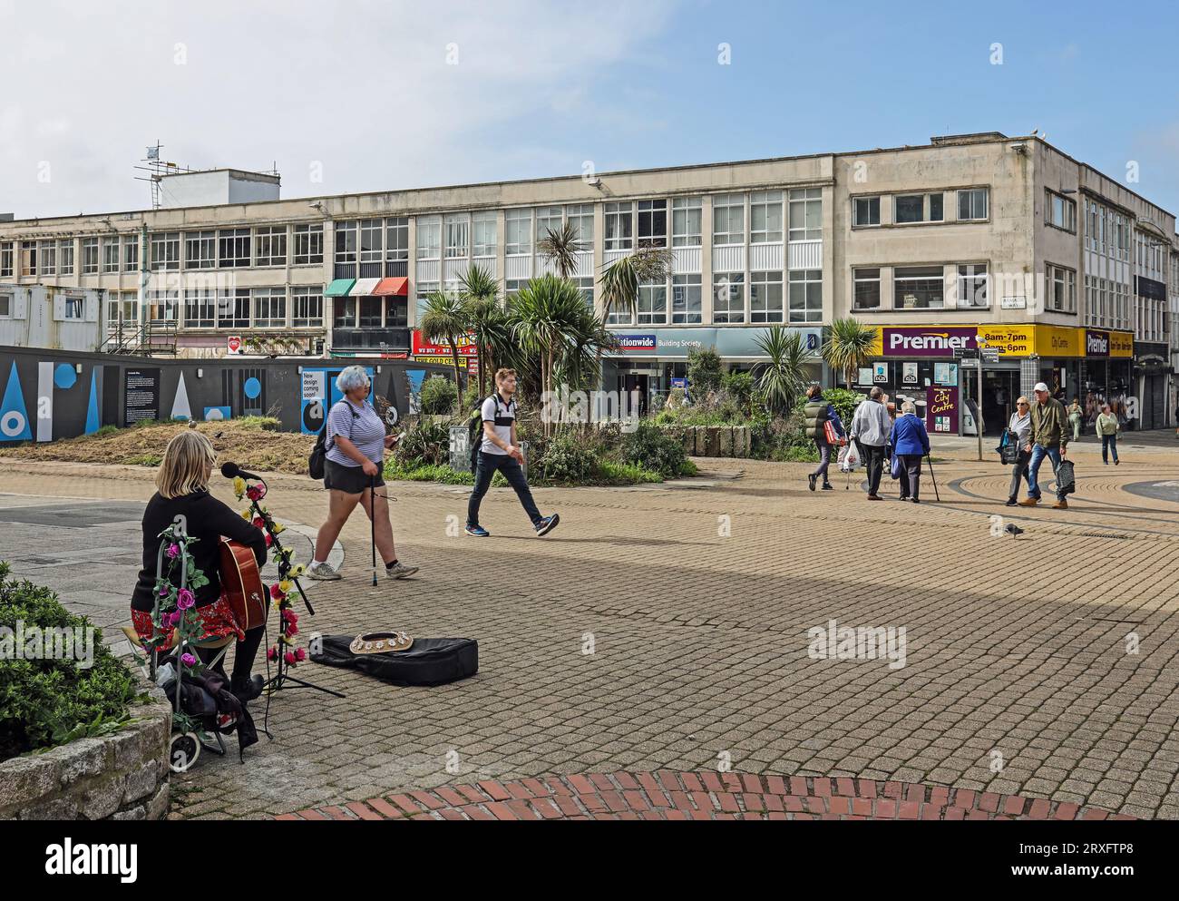 Plymouth’s Armada Way cutting through the main pedestrianised shopping