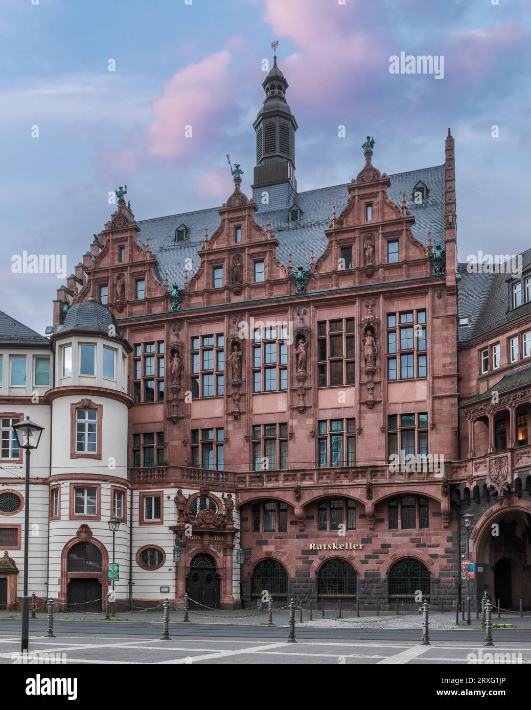 Beautiful fascades in old town of Frankfurt am Main, Hesse, Germany Stock Photo