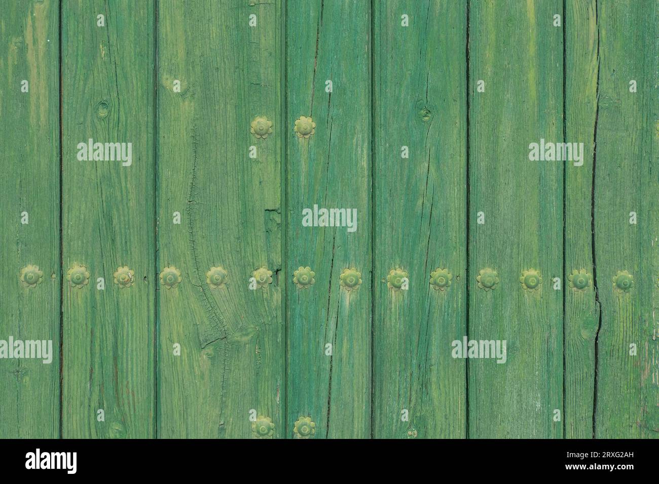 Detail of an old wooden door, background, texture, Spain Stock Photo