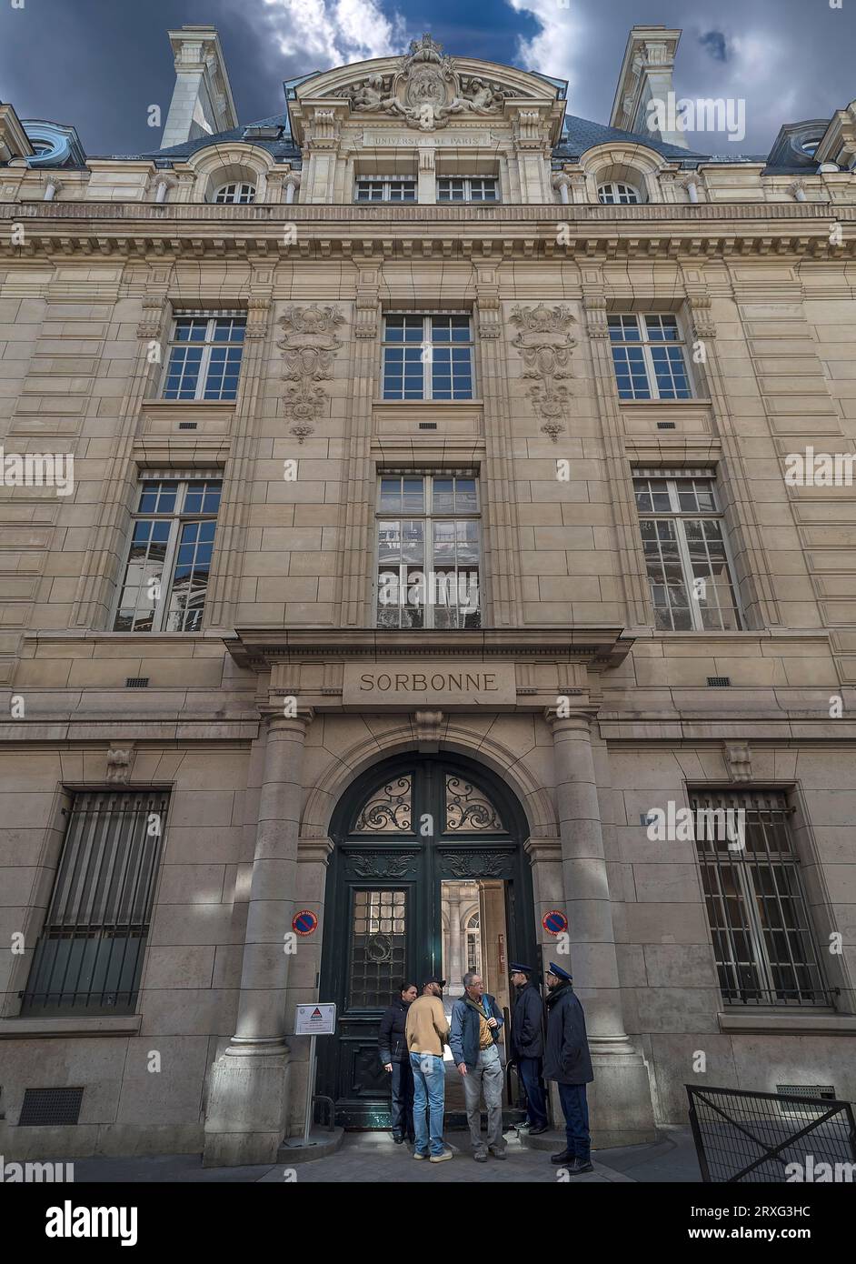 Entrance portal of the Sorbonne, the most important French university
