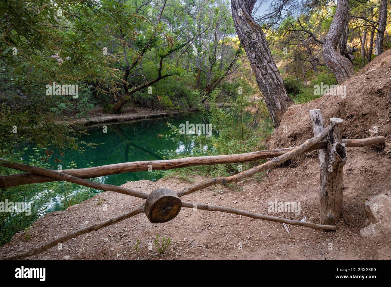 Reservoir, Epta Piges - The Seven Springs, Rhodes, Greece Stock Photo