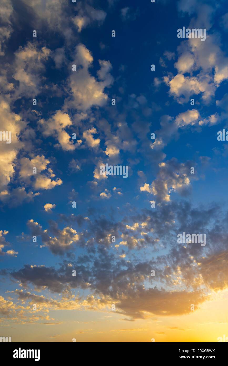 Beautiful sky with cloud before sunset Stock Photo