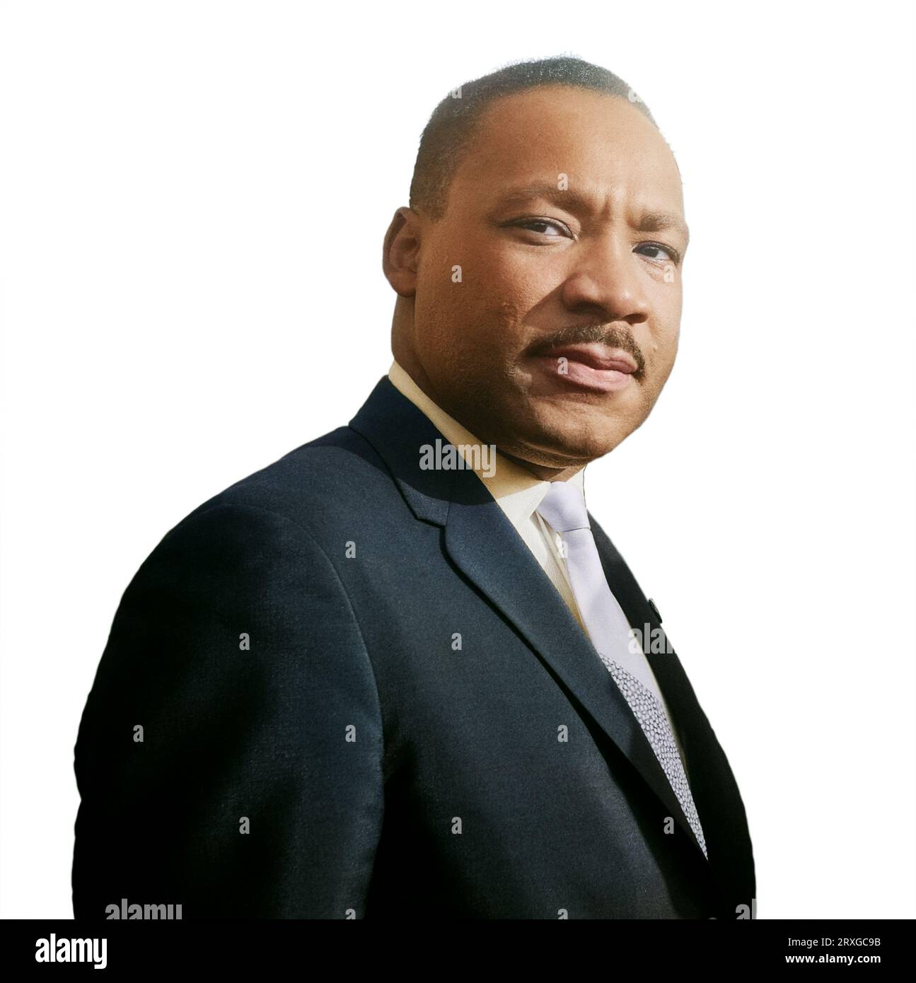 Reverend Martin Luther King at Schiphol airport, Amsterdam, Netherlands on 15th August 1964. King came to the Netherlands for just one day to take par Stock Photo