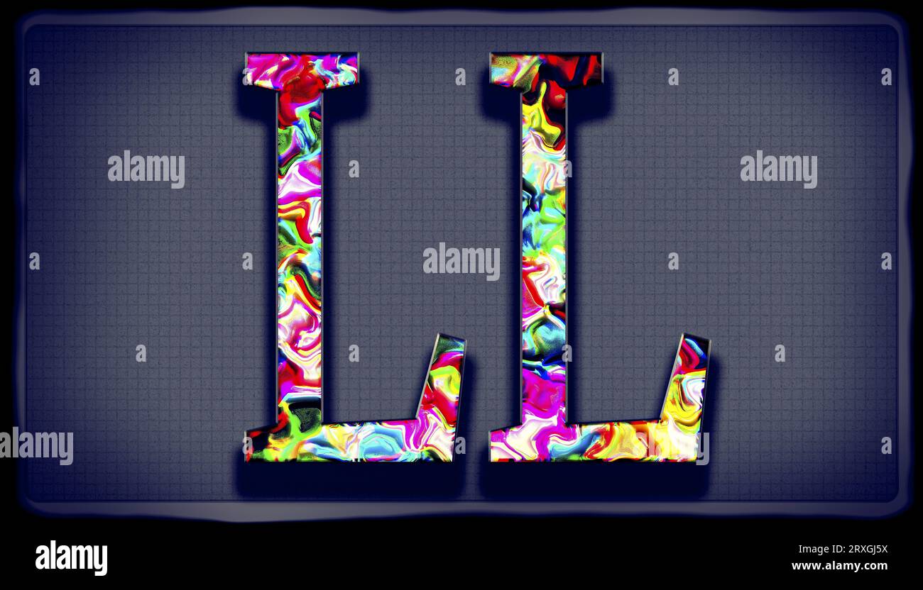 Double letter signature LL in an unique design named Painter rough