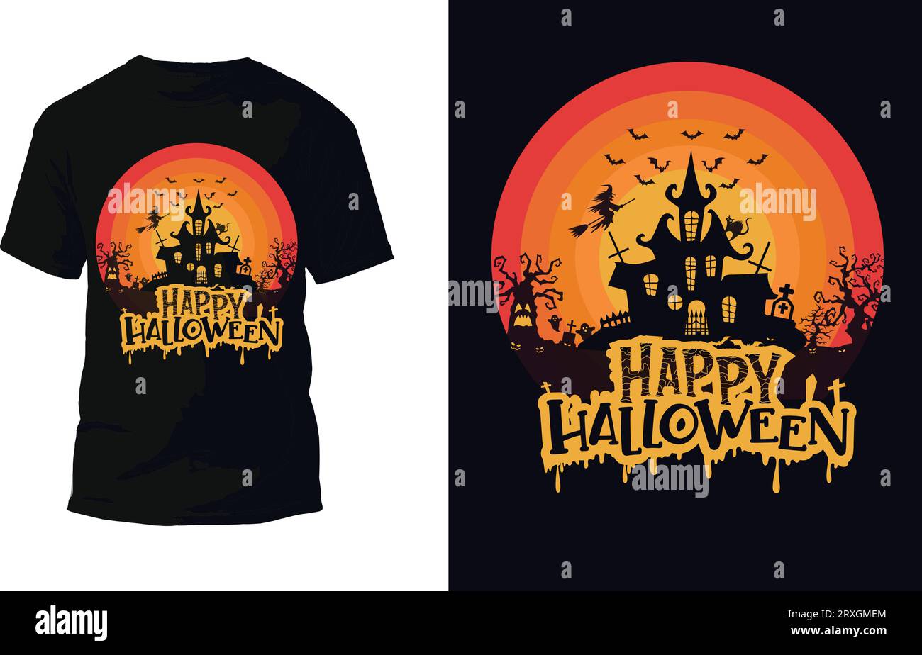 Halloween T Shirt Design Vector Stock Vector