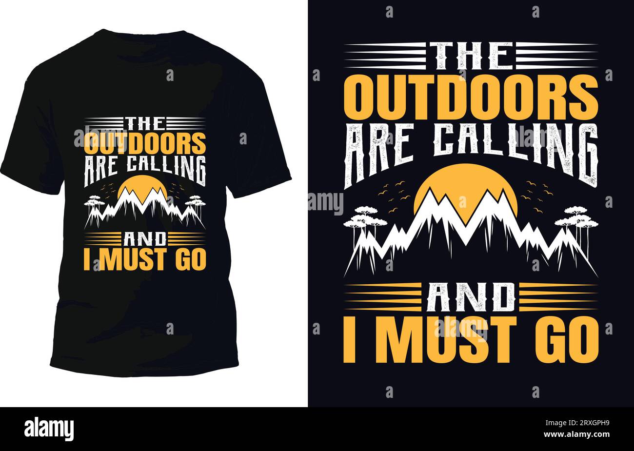 The Outdoors Are Calling And I Must go T Shirt Design Vector Stock Vector