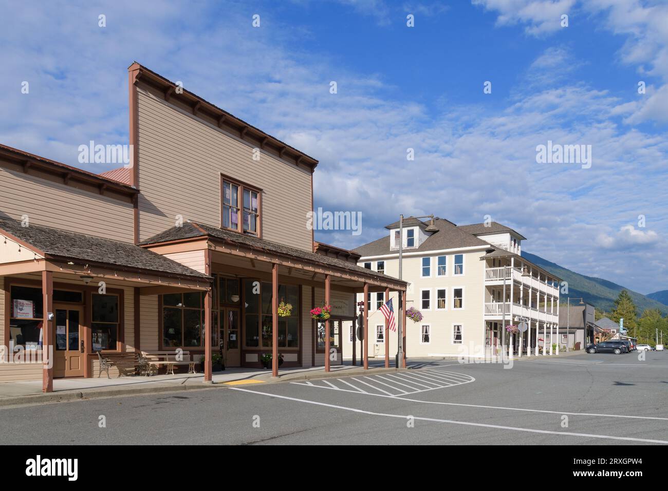 Skykomish, WA, USA September 22, 2023; Cityscape view along Railroad