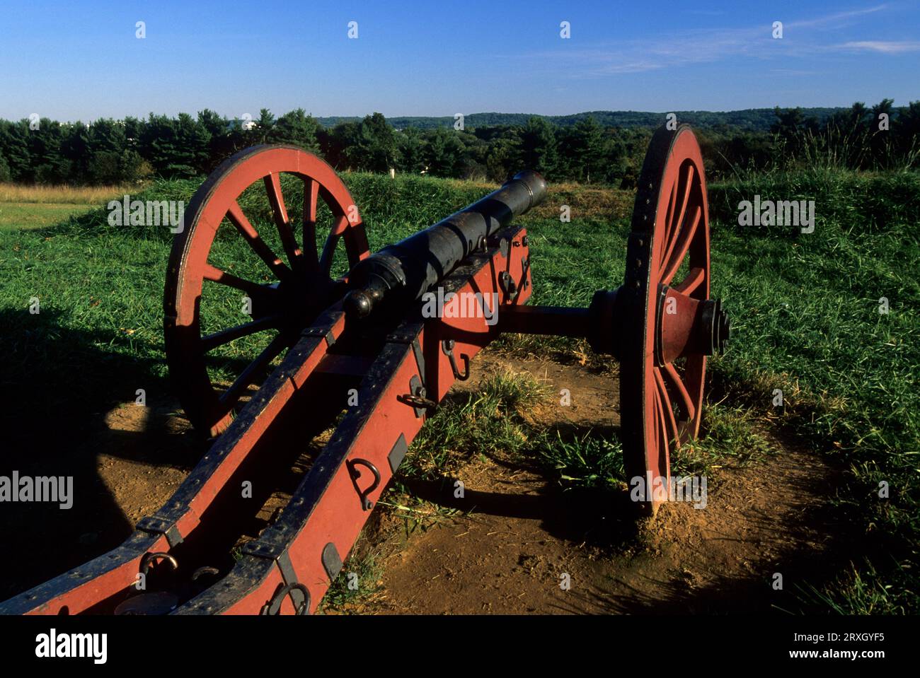 Cannon near Muhlenberg Encampment, Valley Forge National Historical Park, Pennsylvania Stock Photo