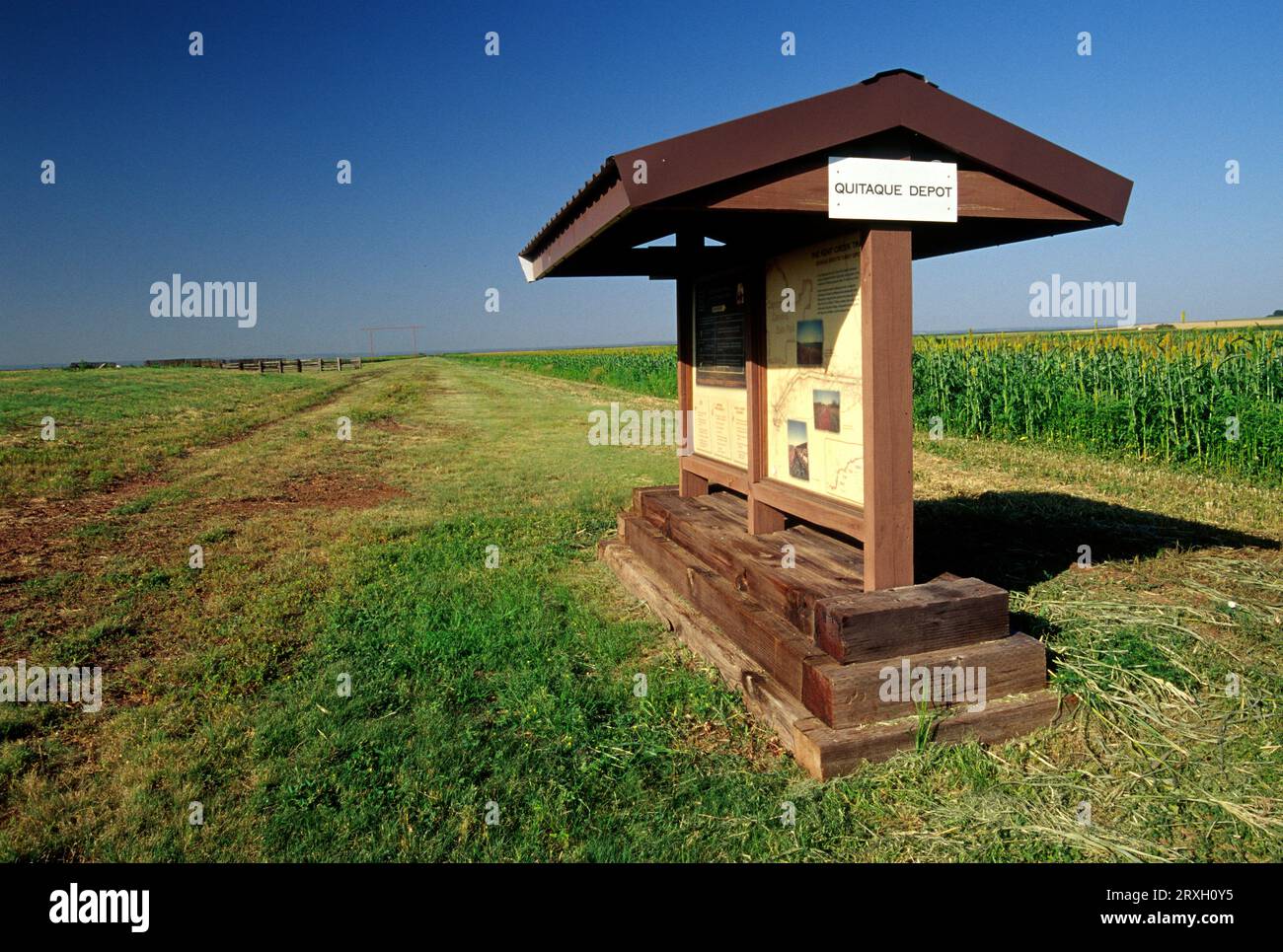 Trailhead, Caprock Canyons Trailway State Park, Quitaque, Texas Stock Photo