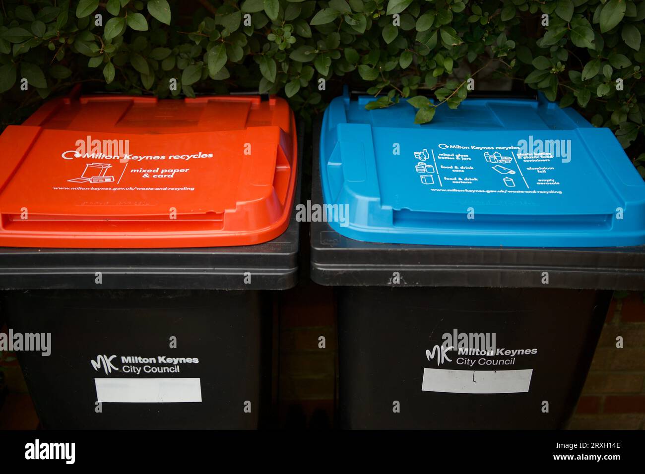 The new recycling wheelie bins introduced in Milton Keynes came into