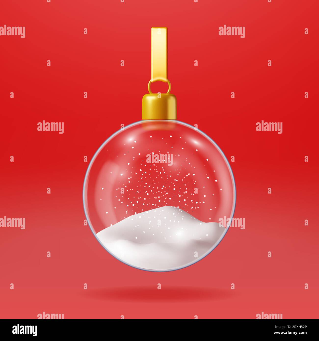 3D Glass Christmas Snow Ball Stock Vector Image & Art - Alamy