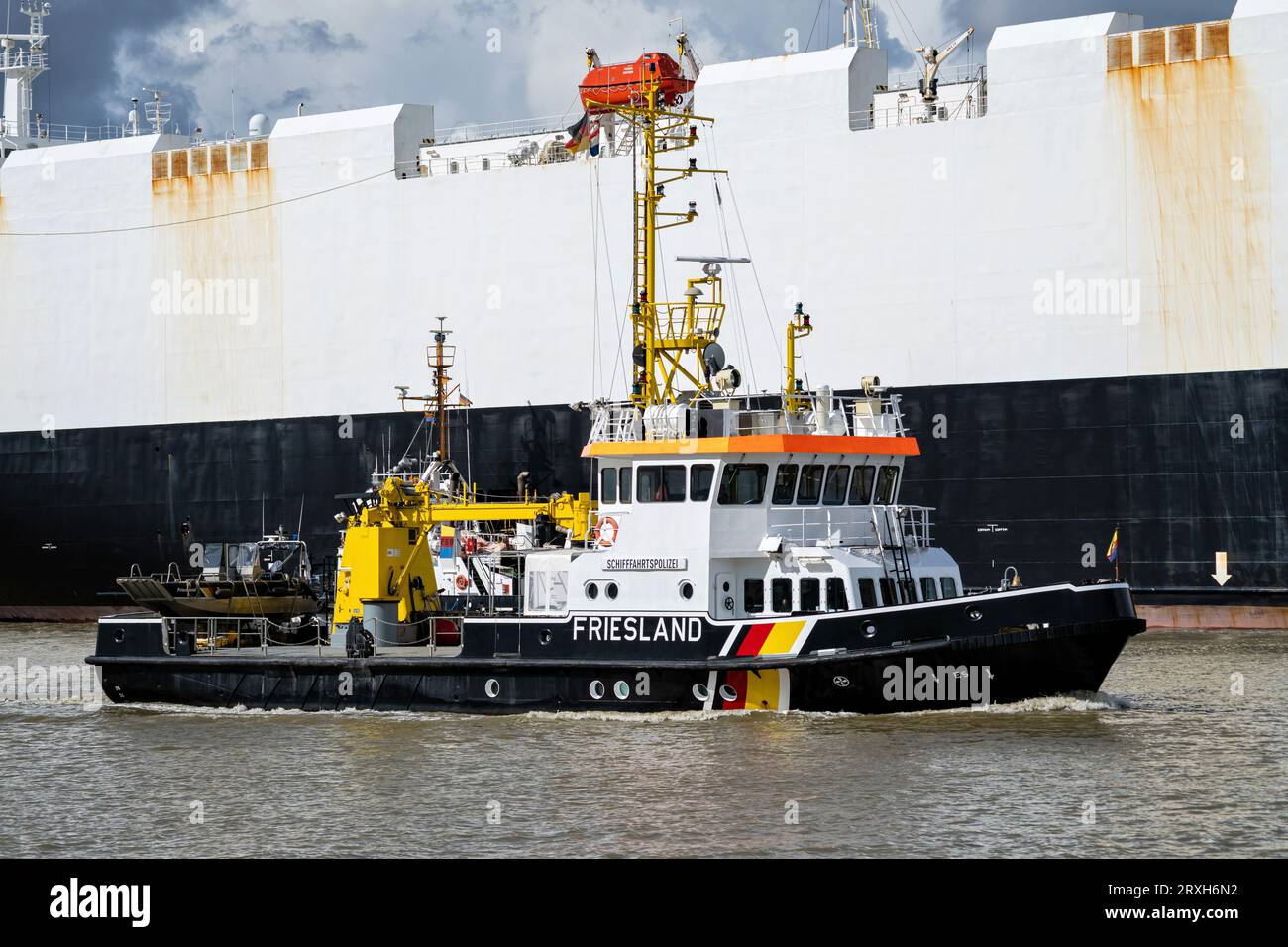 German water street authorities survey vessel ‘Friesland’ in the port