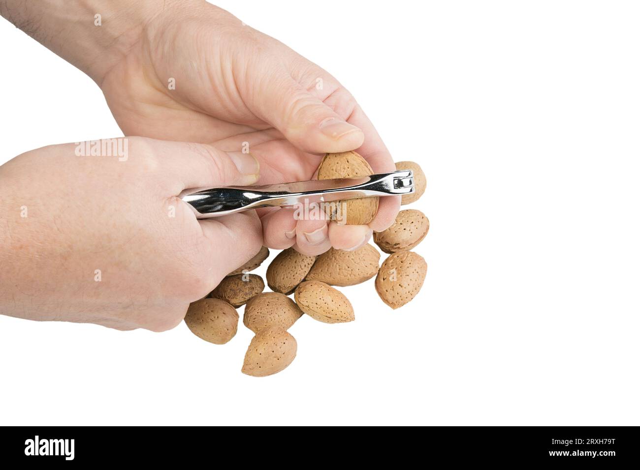 a pile of almonds with a transparent background Stock Photo