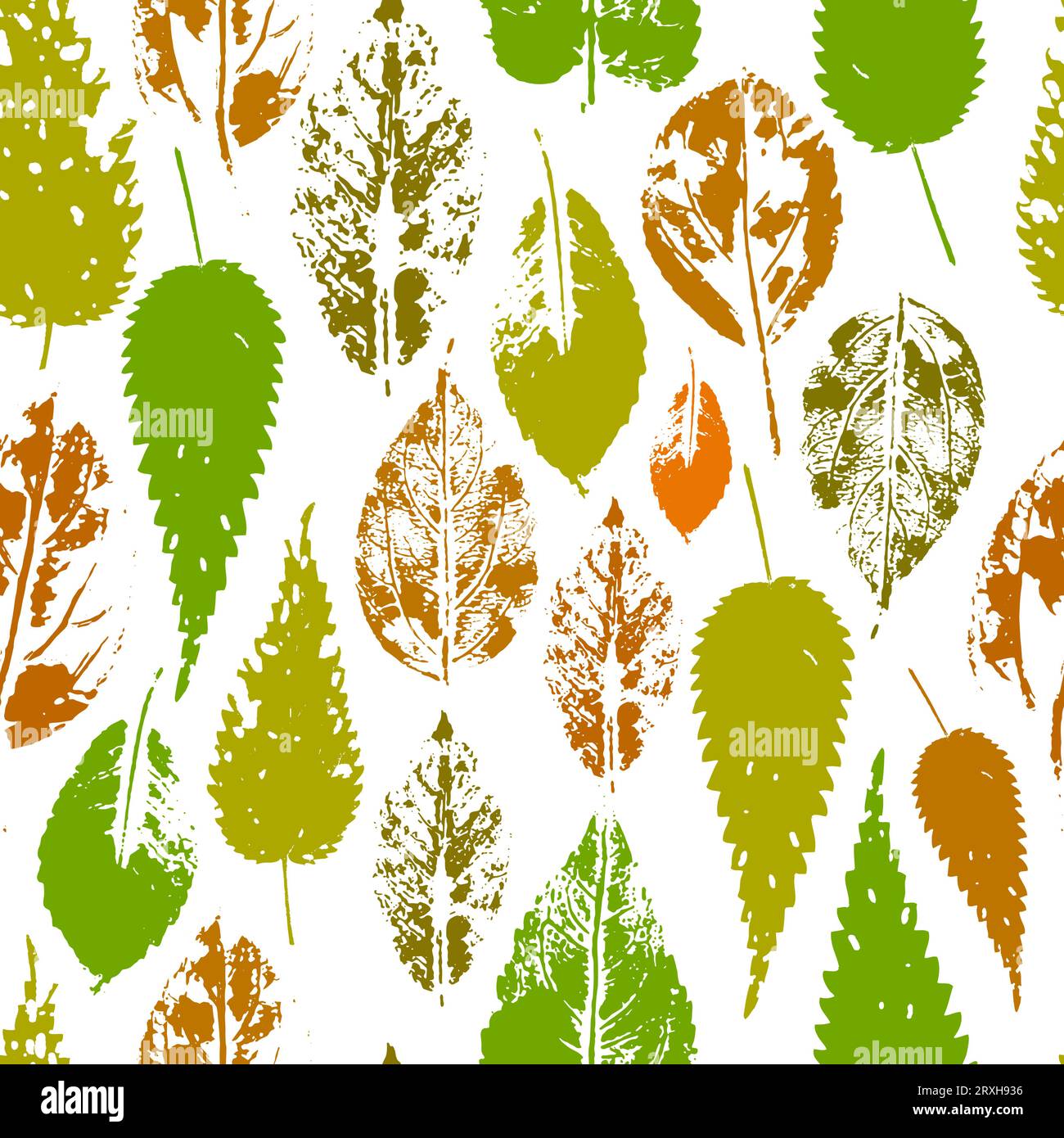 Autumn leaves print. Seamless background. Vector illustration Stock ...