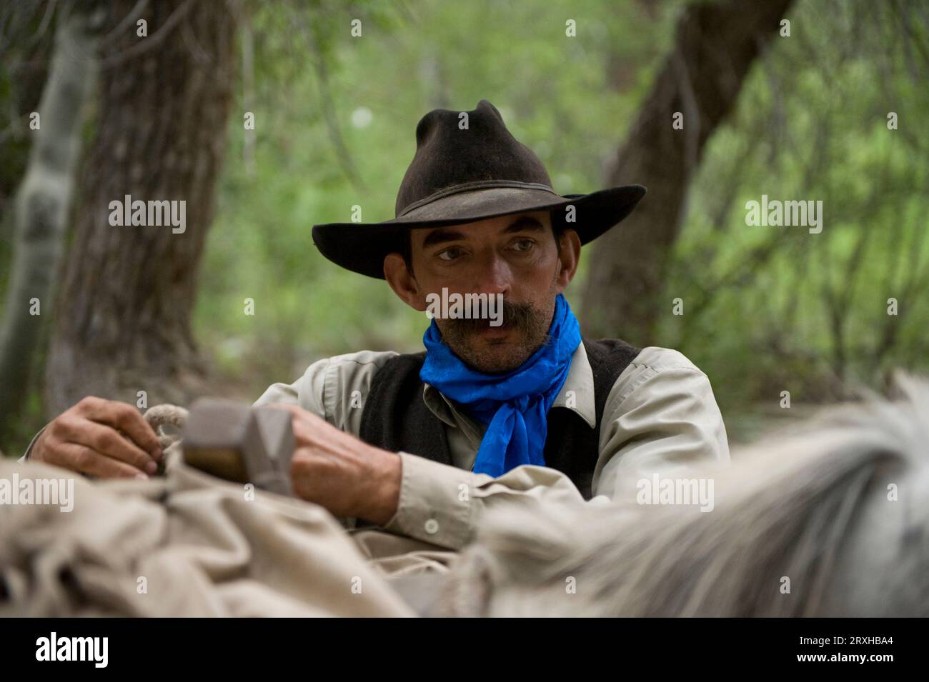 Man dressed in western attire at Kings Canyon National Park; California, United States of America Stock Photo