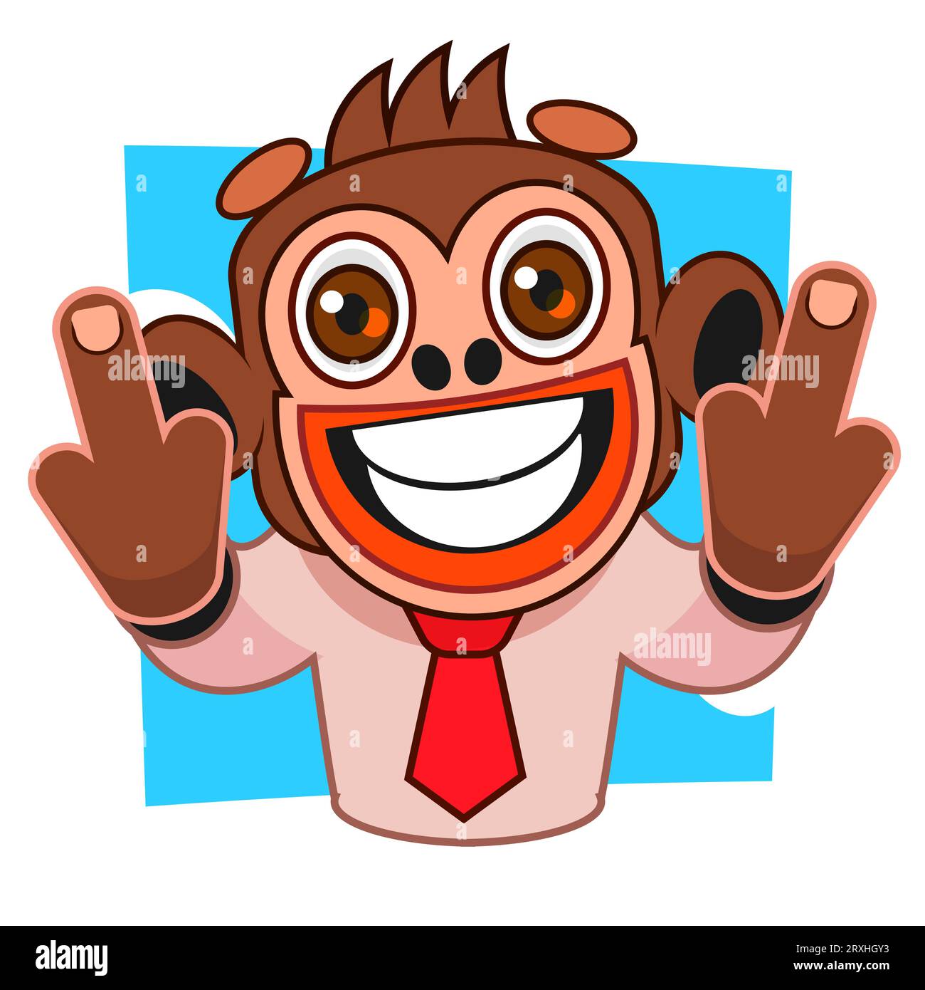 Monkey mascot logo vector. Animal vector illustration. Geek monkey logo ...