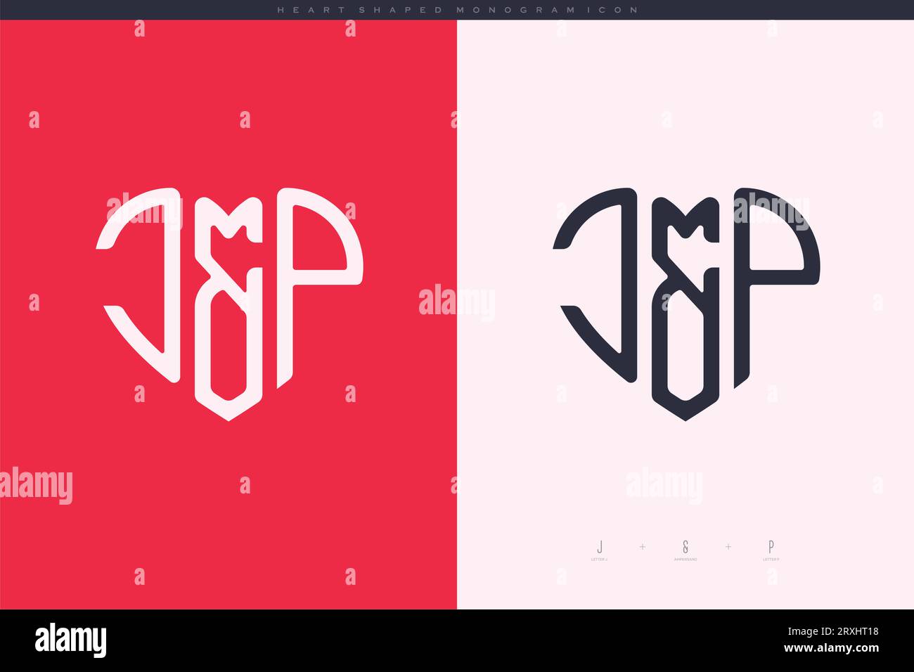 heart initial logo with love shape letters icon vector illustration template Stock Vector