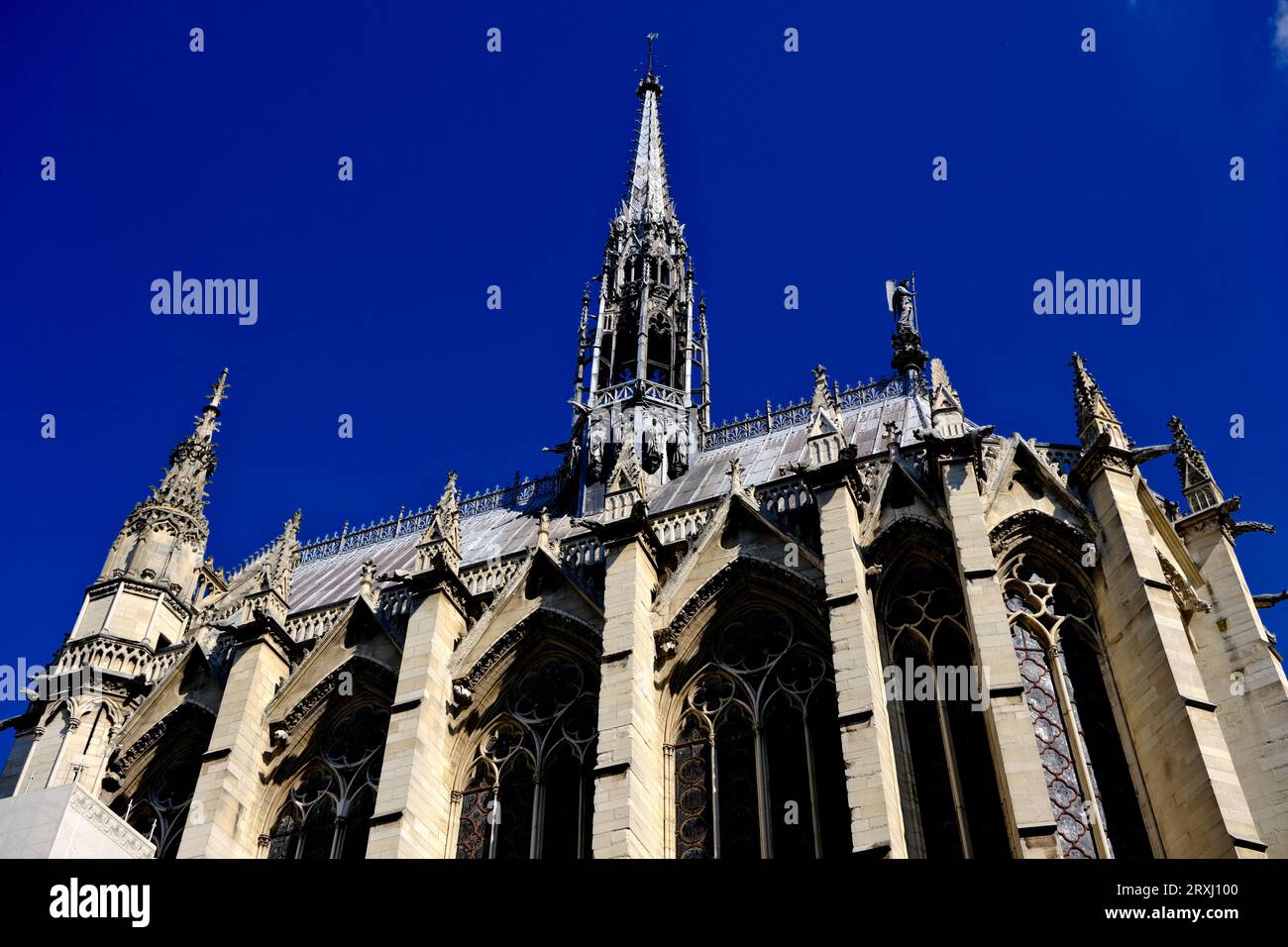 Historic Sainte Chapelle in Paris France Stock Photo