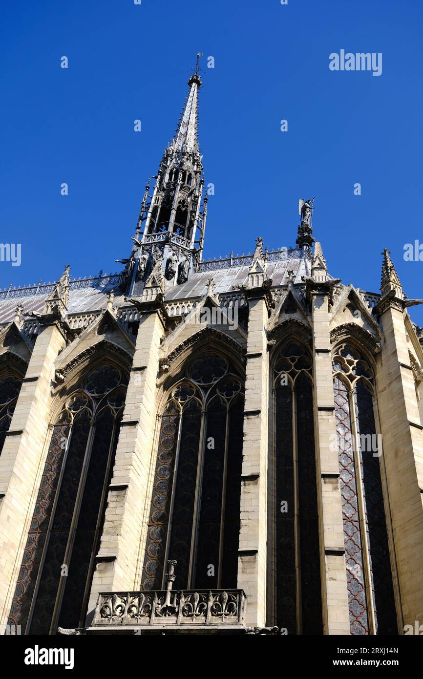 Historic Sainte Chapelle in Paris France Stock Photo