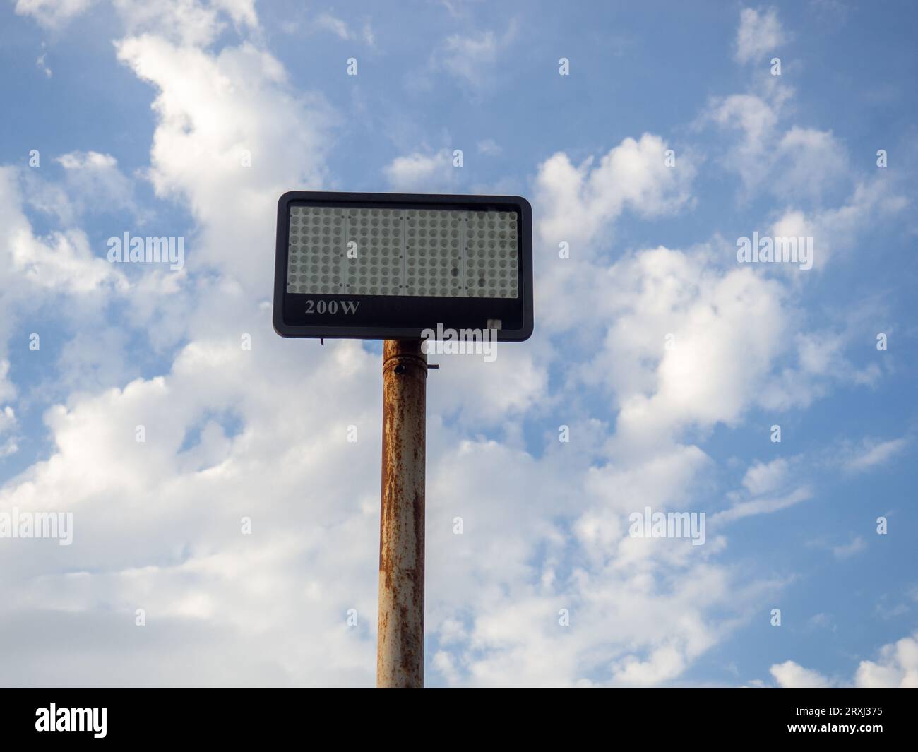 Street lighting device. Lighting for the street. Day. Turned off